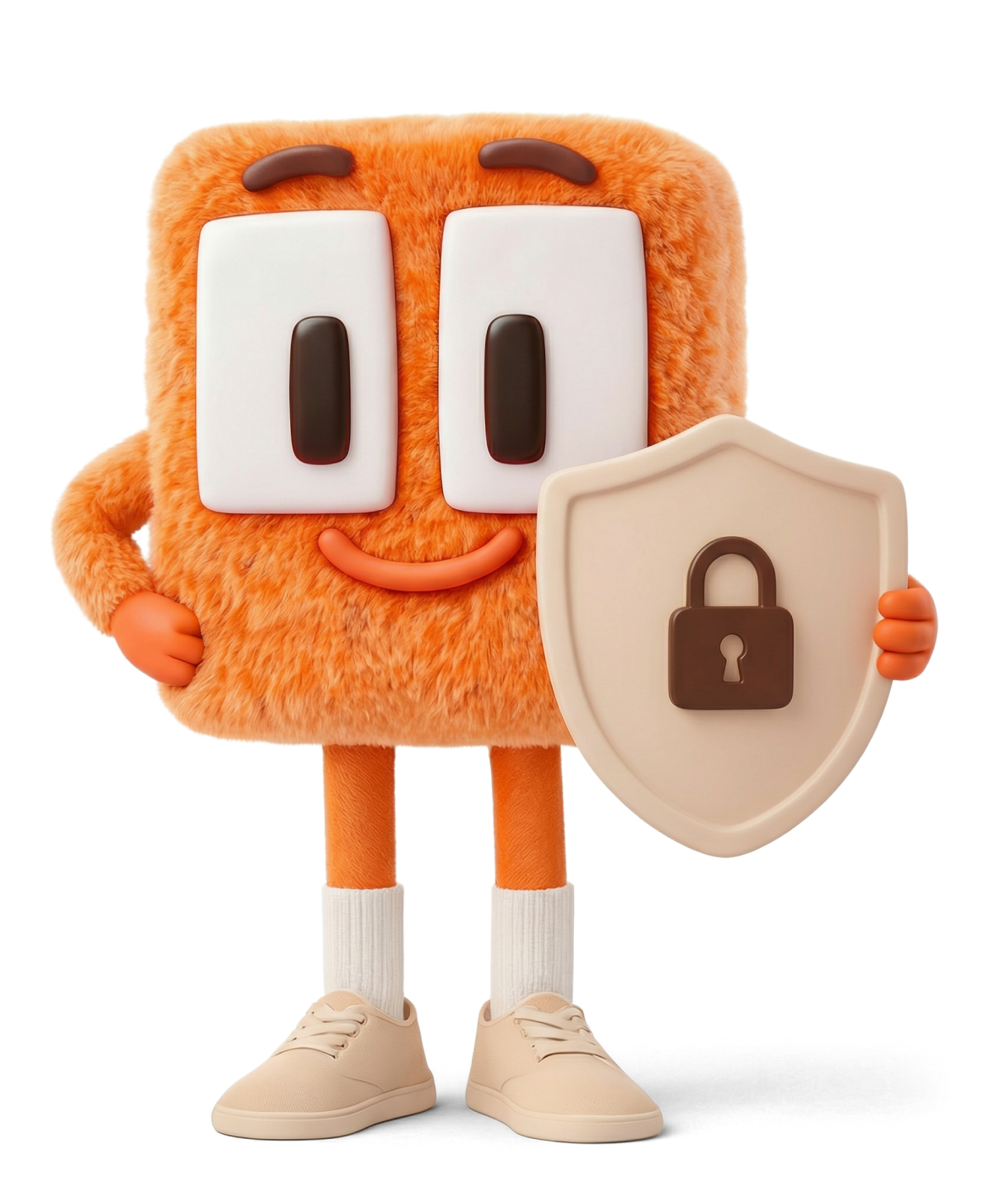 Albert, the Rental IQ mascot, holding a shield