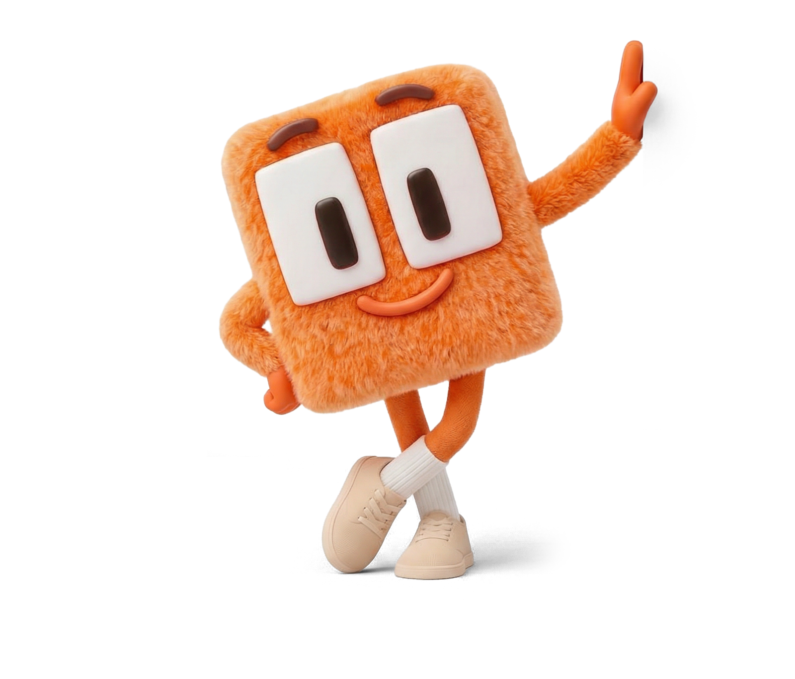 Albert, the Rental IQ mascot, leaning against the pricing card and waving